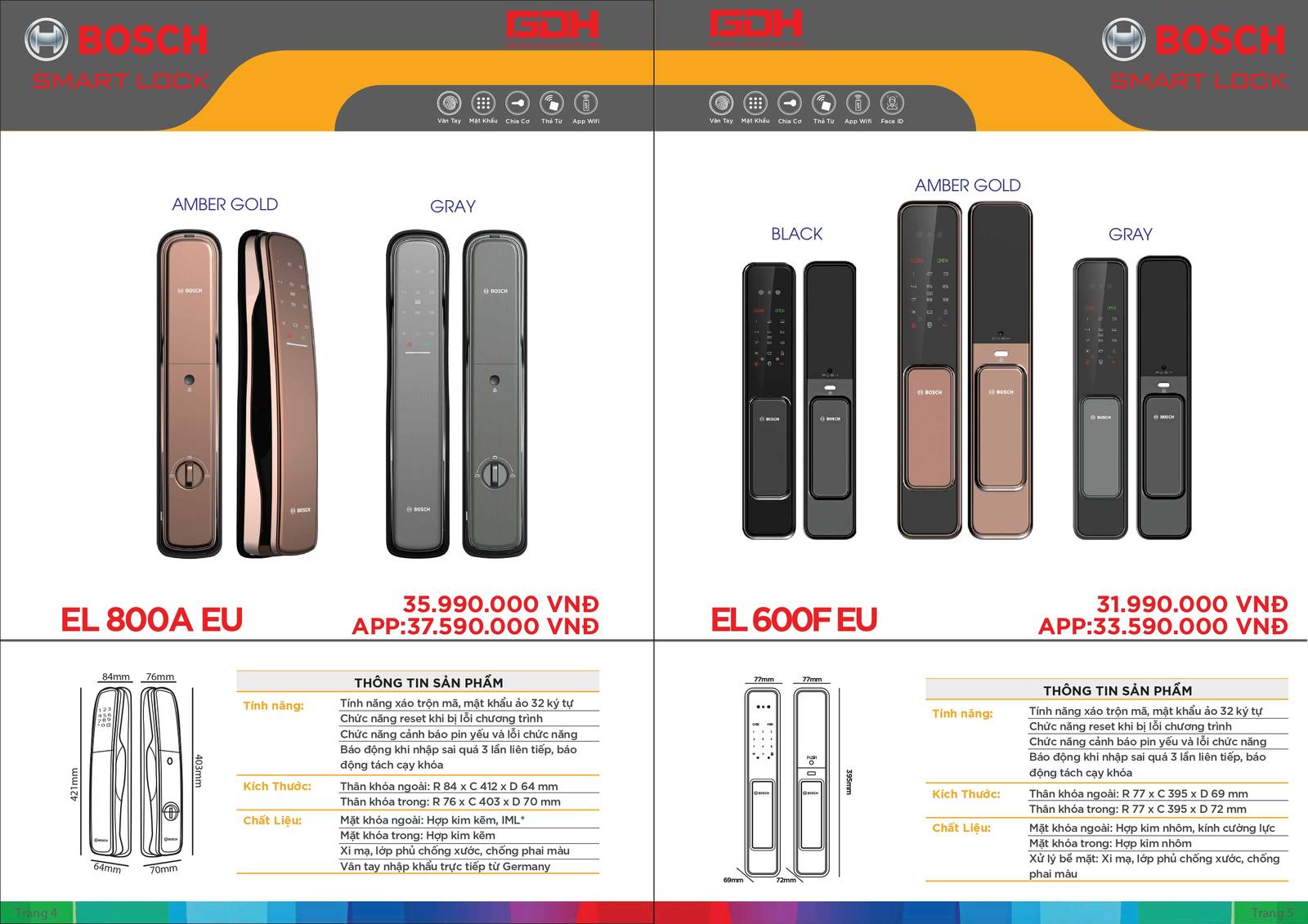 Khóa cửa thông minh BOSCH Catalogue và Bảng giá mới nhất tại Bình Dương /Page 3